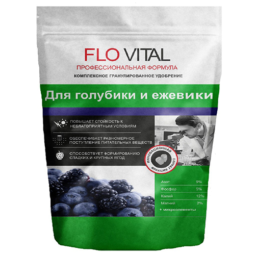 Для голубики и ежевики Комплексное удобрение FLOVITAL ﻿0,8 кг